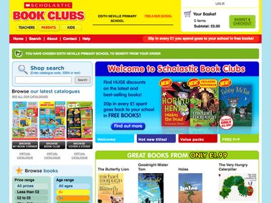 Scholastic Book Clubs - Parent's hompage